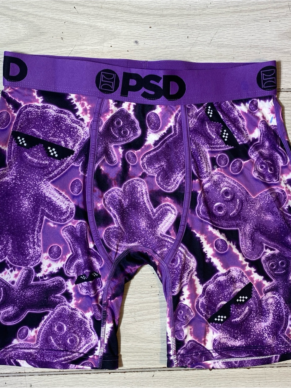 PSD Men's Boxer Briefs Large L Sour Patch Kids Purple Athletic Underwear NWOT!